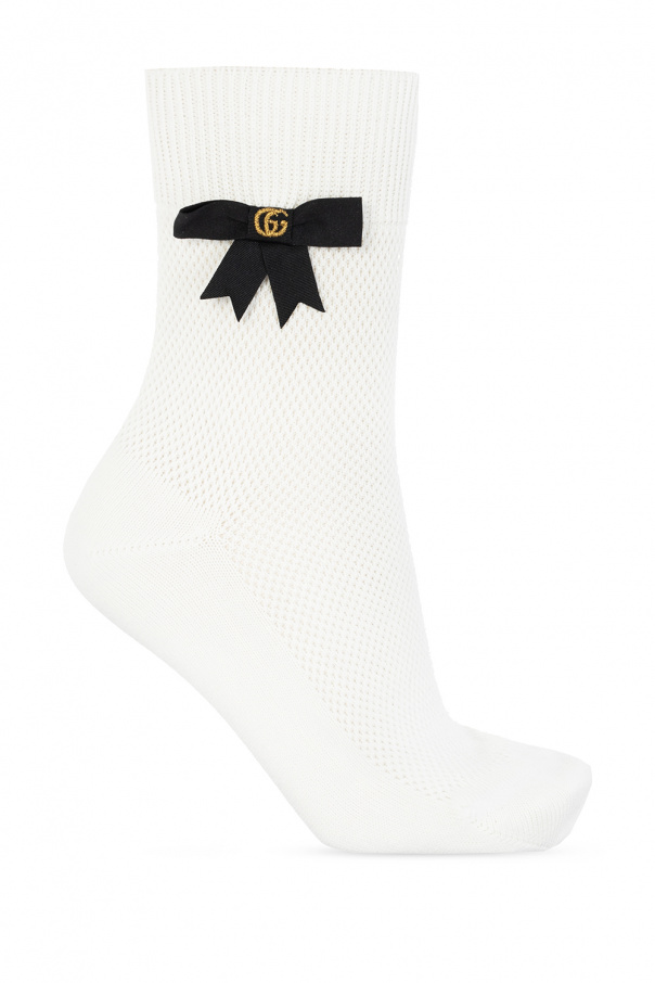 gucci suede Socks with bow